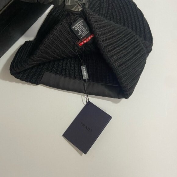 Prada Black Designer Winter Beanie - Picture 7 of 7